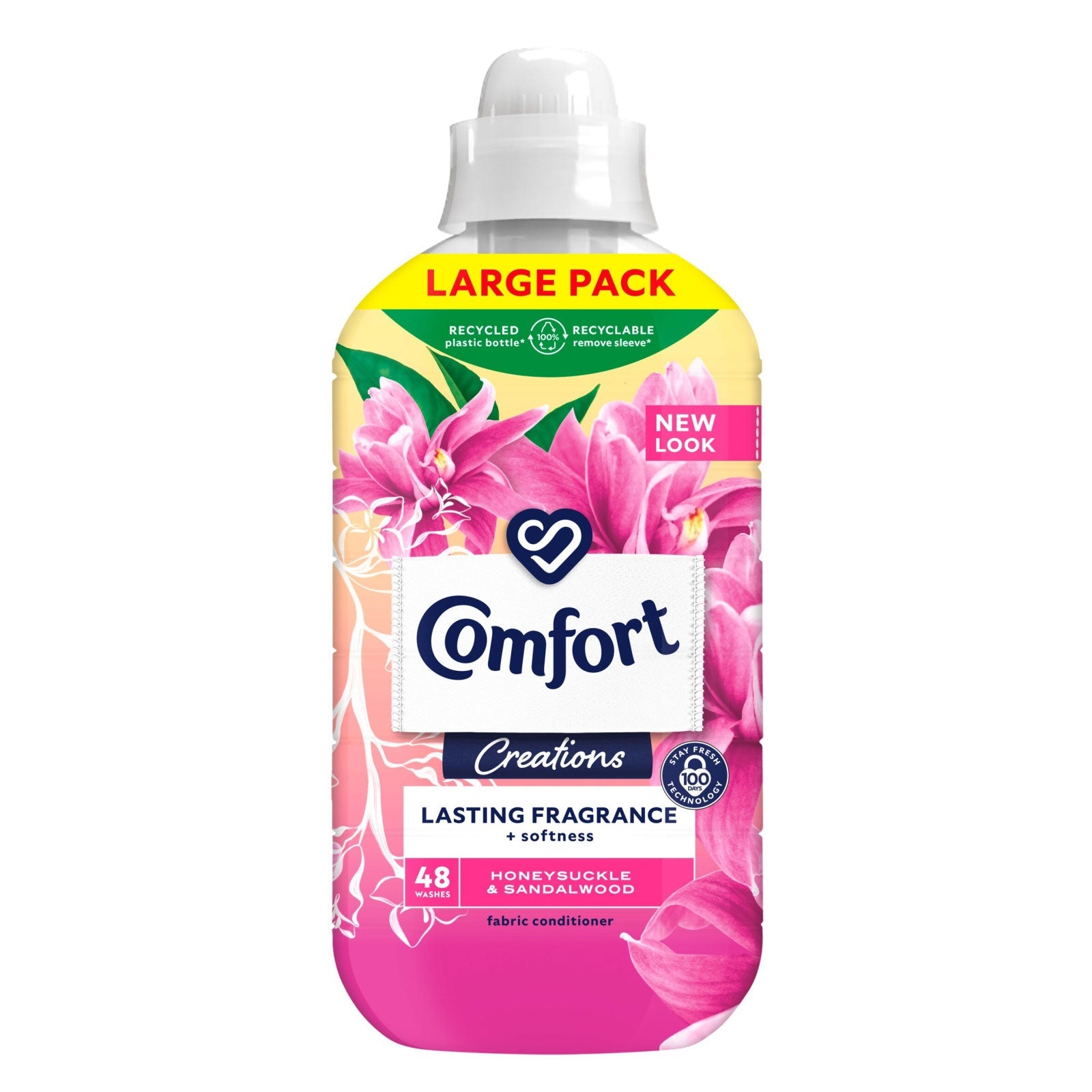 Best Comfort Creations Honeysuckle & Sandalwood Fabric Conditioner 48w 1440ml | High Quality Cleaning Product Online - Product Image Best Comfort Creations Honeysuckle & Sandalwood Fabric Conditioner 48w 1440ml | High Quality Cleaning Product Online - Product Image